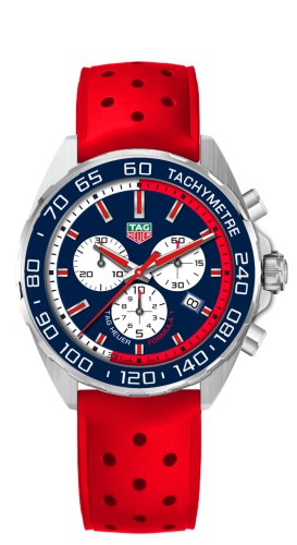 TAG Heuer Formula 1 Chronograph Quartz 43 Stainless Steel / Max Verstappen 2017 / Rubber